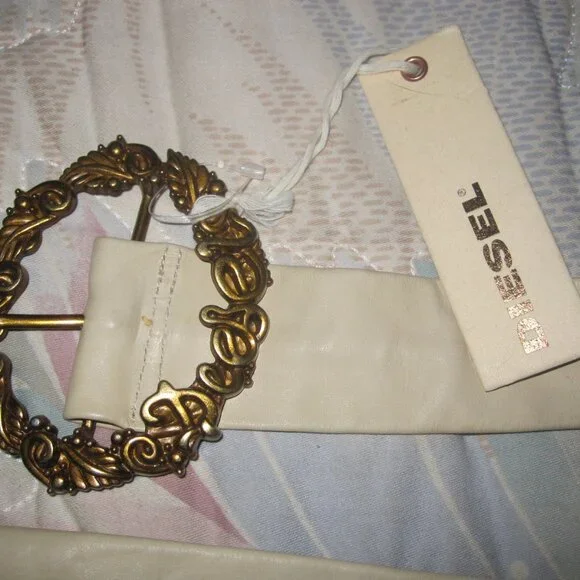 Brand New Genuine Rare Diesel Ladies Leather Belt Tie Design. Size Small - Picture 4 of 16